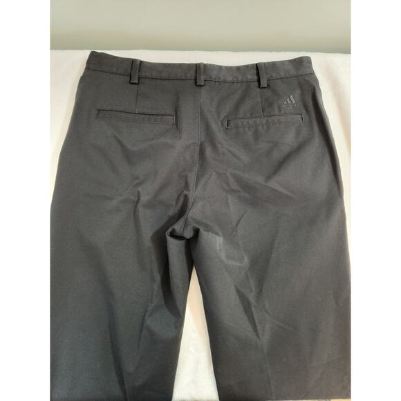 Adidas Pants Mens 32 X 32 Black Flat Front Dress Preppy Business Work - Picture 6 of 10